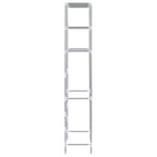 vidaXL Toilettenregal 3 Ablagen Silbern 53x28x169 cm