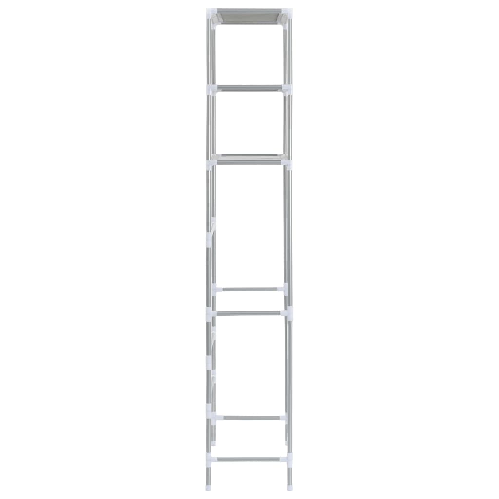 vidaXL Toilettenregal 3 Ablagen Silbern 53x28x169 cm