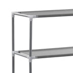 vidaXL Toilettenregal 3 Ablagen Silbern 53x28x169 cm