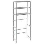 vidaXL Waschmaschinenregal 3 Ablagen Silbern 69x28x169 cm
