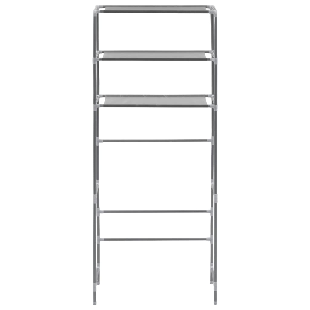 vidaXL Waschmaschinenregal 3 Ablagen Silbern 69x28x169 cm
