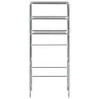 vidaXL Waschmaschinenregal 3 Ablagen Silbern 69x28x169 cm