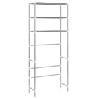 vidaXL Waschmaschinenregal 3 Ablagen Silbern 69x28x169 cm