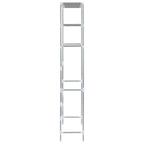 vidaXL Waschmaschinenregal 3 Ablagen Silbern 69x28x169 cm