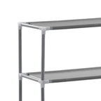 vidaXL Waschmaschinenregal 3 Ablagen Silbern 69x28x169 cm