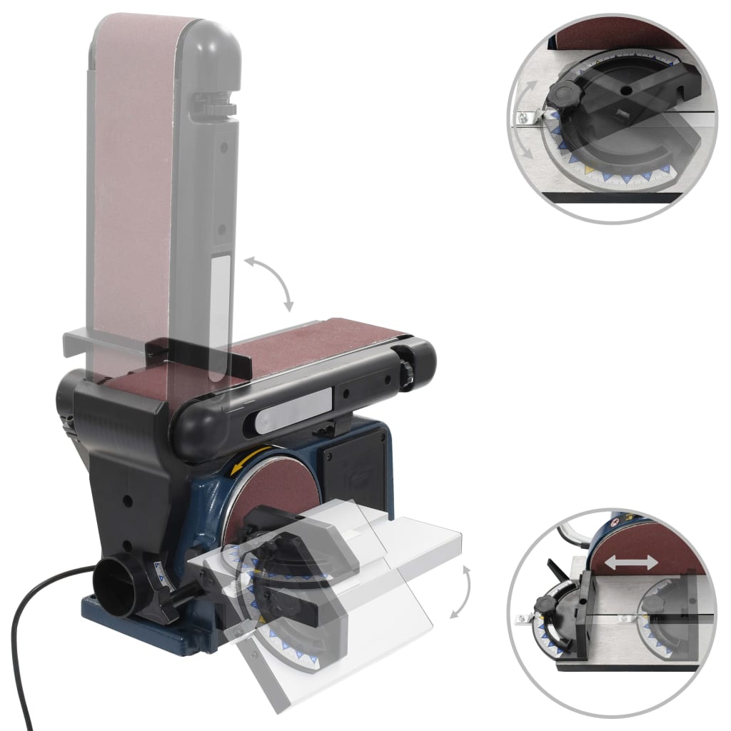 vidaXL Elektrische Teller- und Bandschleifmaschine 370 W 150 mm