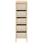 vidaXL Korb-Kommoden 2 Stk. mit 5 Stoffkörben Zedernholz Beige