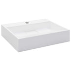 vidaXL Waschbecken 50 x 38 x 13 cm Mineralguss/Marmorguss Weiß