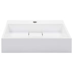 vidaXL Waschbecken 50 x 38 x 13 cm Mineralguss/Marmorguss Weiß