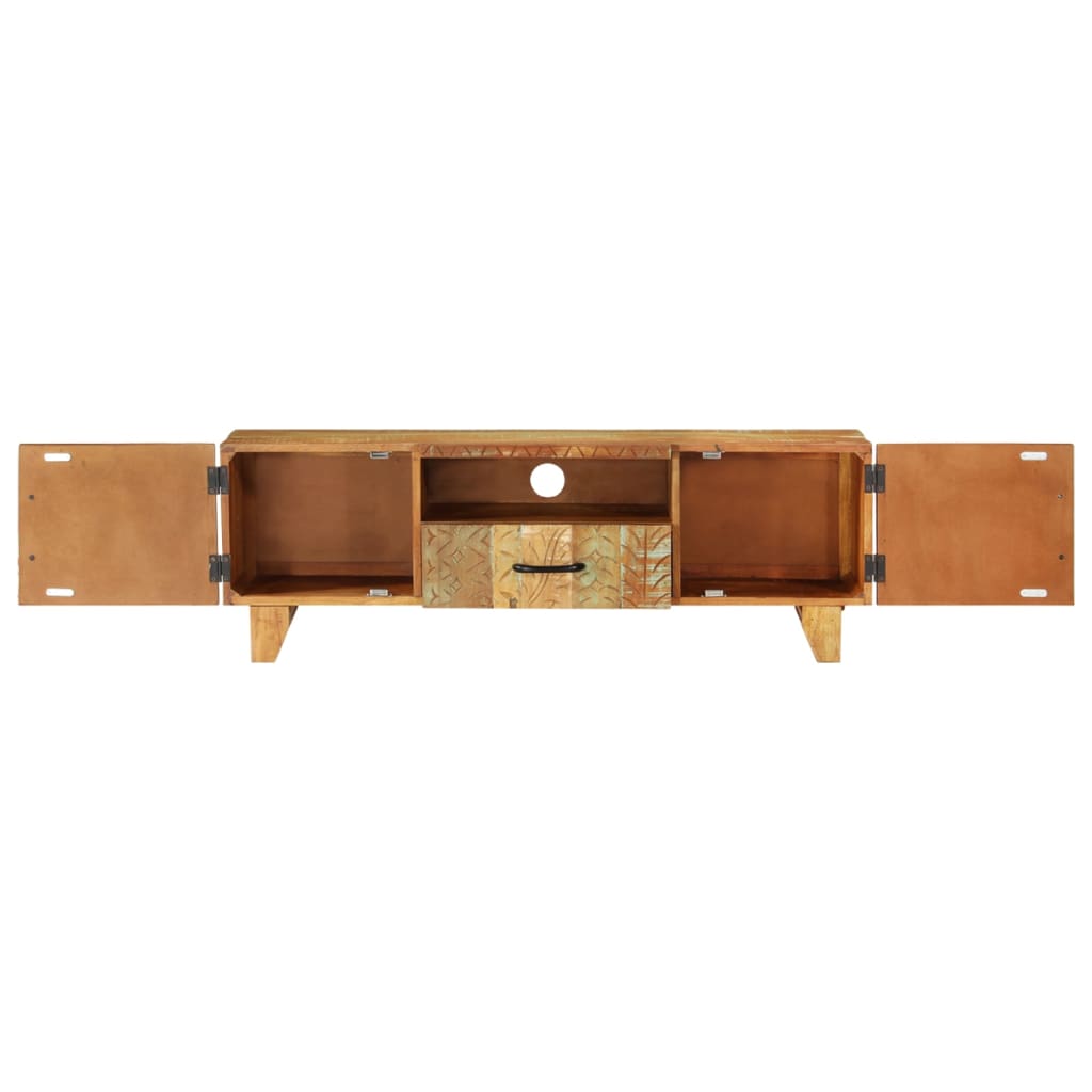 vidaXL TV-Schrank Handgeschnitzt 120x30x40 cm Altholz Massiv