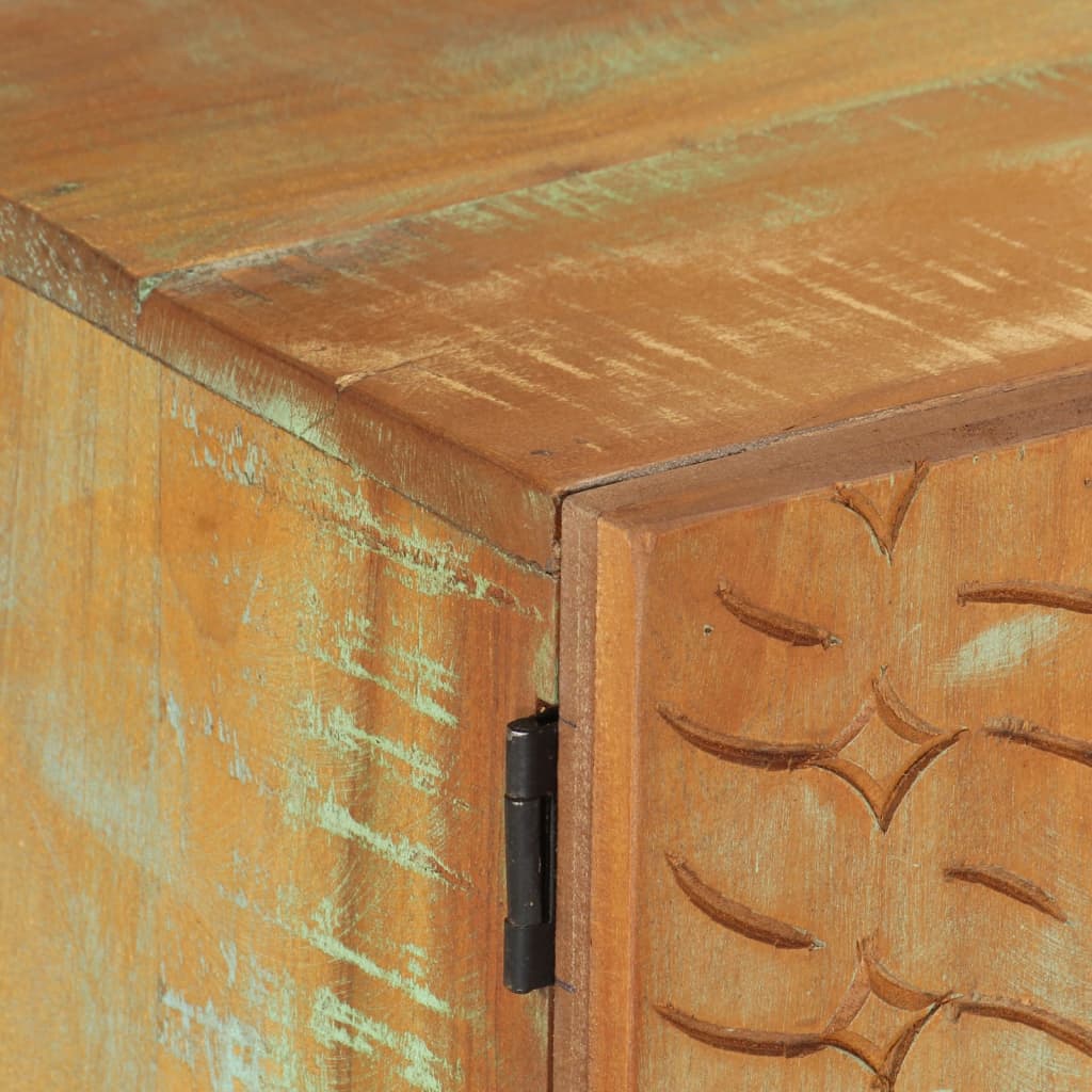 vidaXL TV-Schrank Handgeschnitzt 120x30x40 cm Altholz Massiv