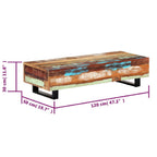 vidaXL Couchtisch 120x50x30 cm Massives Altholz und Stahl