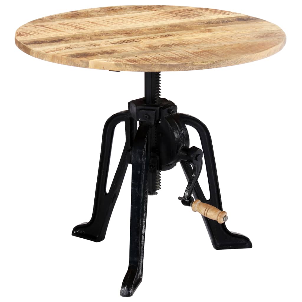 vidaXL Beistelltisch 60×(46-63) cm Massivholz Mango und Gusseisen