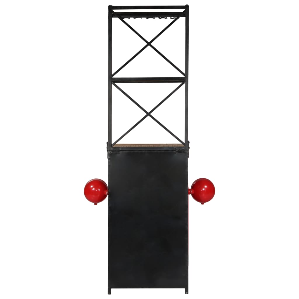 vidaXL Traktor-Weinschrank 49x31x172 cm Mango Massivholz