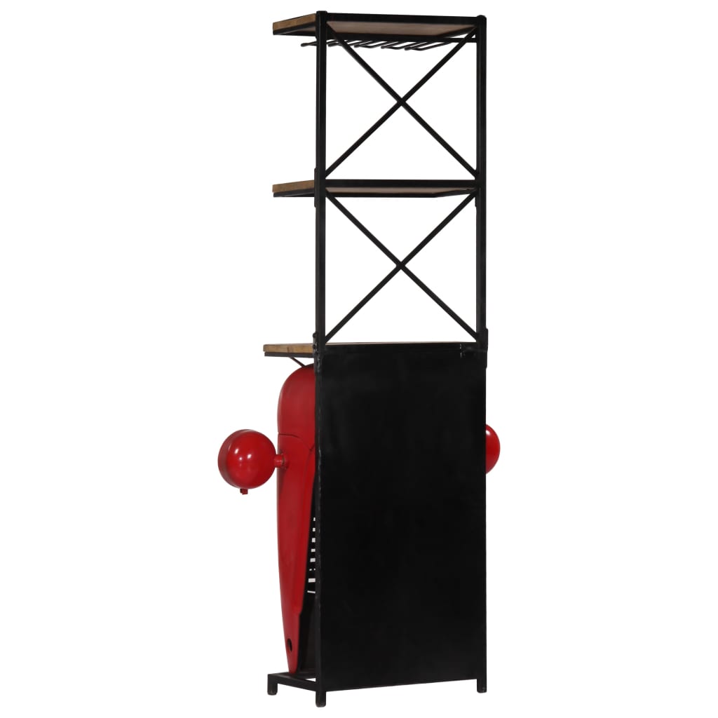 vidaXL Traktor-Weinschrank 49x31x172 cm Mango Massivholz