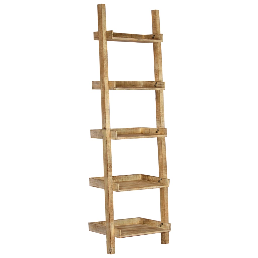 vidaXL Leiterregal Braun 75x37x205 cm Massivholz Mango