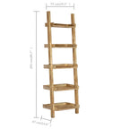 vidaXL Leiterregal Braun 75x37x205 cm Massivholz Mango