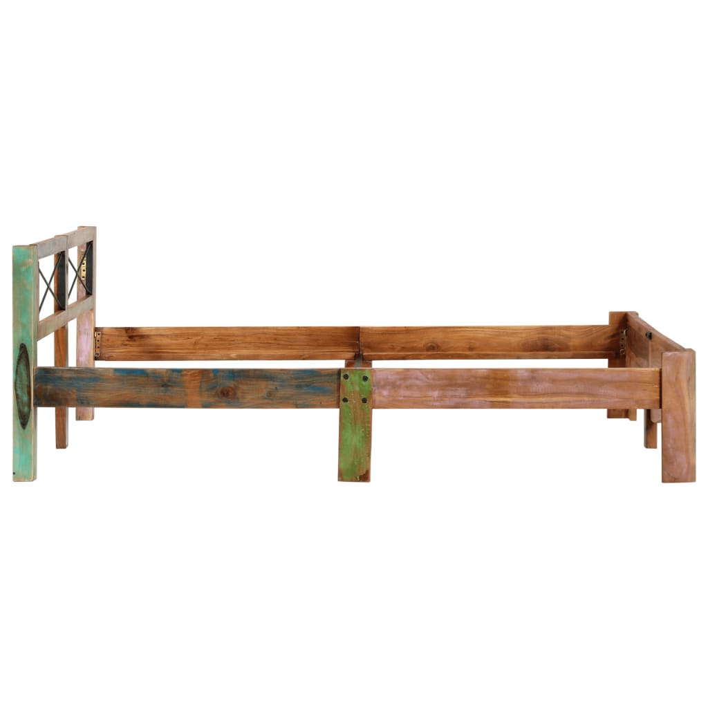 vidaXL Massivholzbett Altholz 160x200 cm