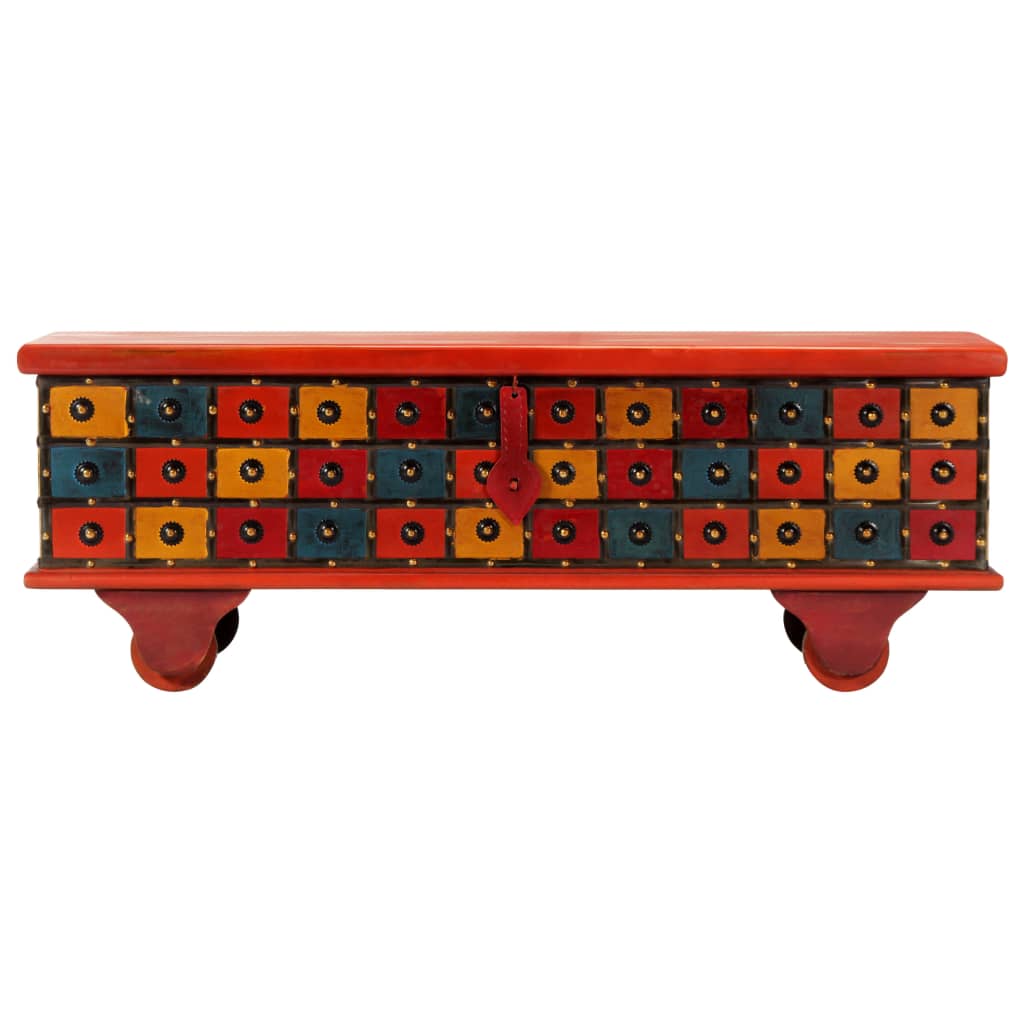 vidaXL Aufbewahrungstruhe Rot 110 x 40 x 40 cm Massivholz Akazie