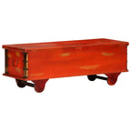vidaXL Aufbewahrungstruhe Rot 110 x 40 x 40 cm Massivholz Akazie