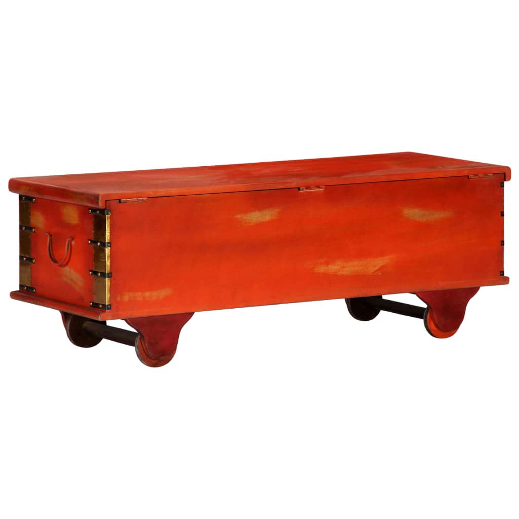 vidaXL Aufbewahrungstruhe Rot 110 x 40 x 40 cm Massivholz Akazie