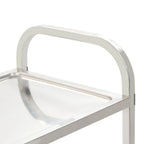 vidaXL 4-Stufiger Servierwagen 107 x 55 x 125 cm Edelstahl