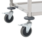 vidaXL 4-Stufiger Servierwagen 107 x 55 x 125 cm Edelstahl
