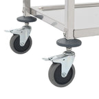 vidaXL 5-Stufiger Servierwagen 107 x 55 x 147 cm Edelstahl