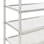 vidaXL 5-Stufiger Servierwagen 107 x 55 x 147 cm Edelstahl