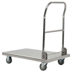 vidaXL Plattformwagen Silbern 82 x 53 x 86 cm Edelstahl