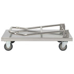 vidaXL Plattformwagen Silbern 82 x 53 x 86 cm Edelstahl
