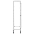 vidaXL Tablettwagen für 16 Tabletts 38x55x163 cm Edelstahl