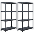 vidaXL Lagerregale 2 Stk. Schwarz 60 x 30 x 138 cm Kunststoff