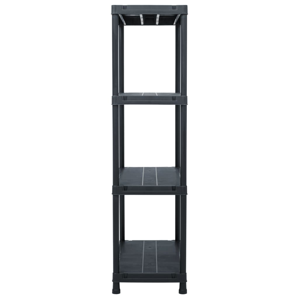 vidaXL Lagerregale 5 Stk. Schwarz 60 x 30 x 138 cm Kunststoff