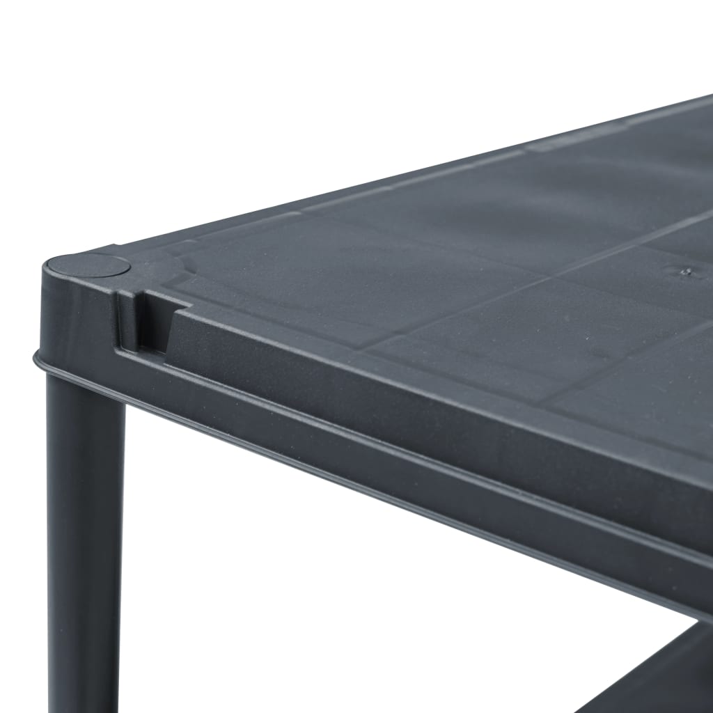 vidaXL Lagerregale 5 Stk. Schwarz 60 x 30 x 138 cm Kunststoff