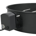 vidaXL BBQ Rotisserie Ring Set 57 cm Schwarz
