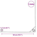 vidaXL Abdeckplane 650 g/m² 1,5 x 6 m Grau