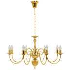 vidaXL Kronleuchter Golden für 8 x E14 Glühbirnen