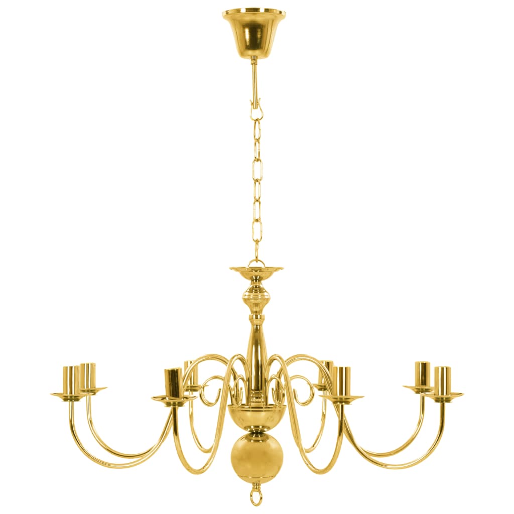 vidaXL Kronleuchter Golden für 8 x E14 Glühbirnen