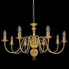 vidaXL Kronleuchter Golden für 8 x E14 Glühbirnen