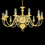 vidaXL Kronleuchter Golden 12 x E14-Glühbirnen