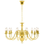 vidaXL Kronleuchter Golden 12 x E14-Glühbirnen