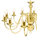 vidaXL Kronleuchter Golden 12 x E14-Glühbirnen