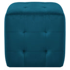 vidaXL Nachttische 2 Stk. Blau 30×30×30 cm Samtstoff