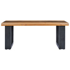 vidaXL Couchtisch 100 x 50 x 40 cm Massivholz Teak und Polyresin