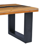 vidaXL Couchtisch 100 x 50 x 40 cm Massivholz Teak und Polyresin