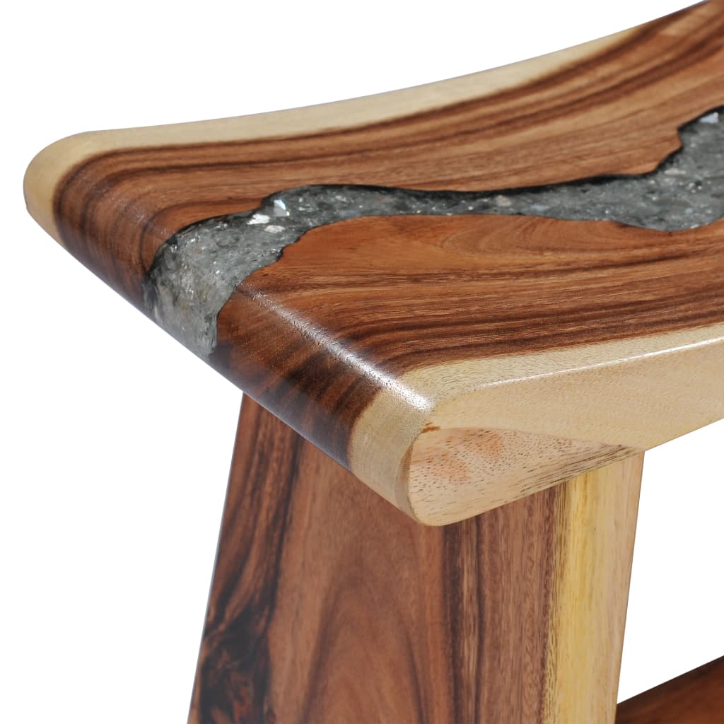vidaXL Hocker Massives Suarholz und Polyresin