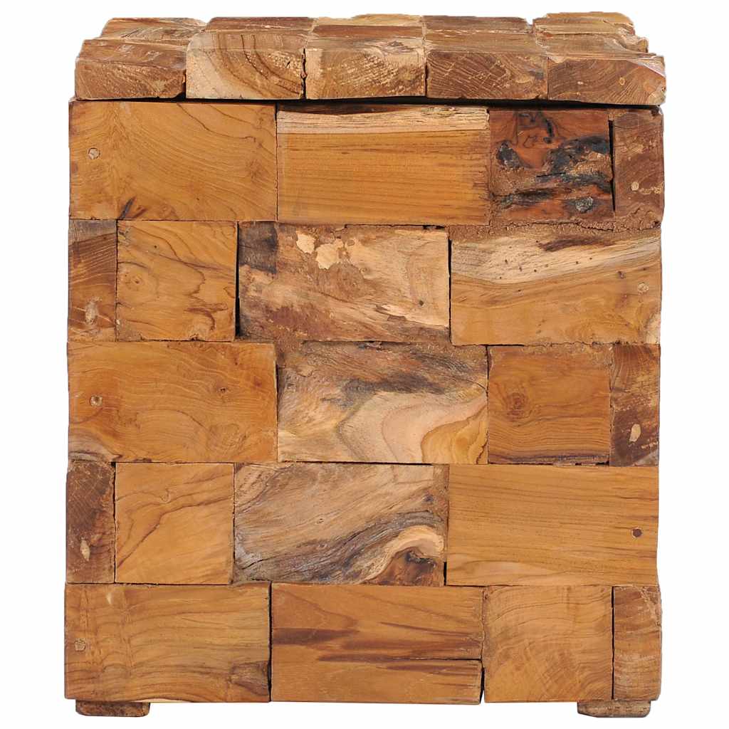 vidaXL Hocker mit Stauraum Massivholz Teak