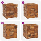 vidaXL Hocker mit Stauraum Massivholz Teak