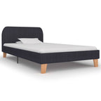 vidaXL Bettgestell Dunkelgrau Stoff 90×200 cm